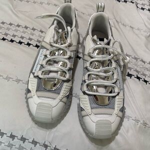 Dolce & Gabbana Cream and Gray Athletic Shoes
